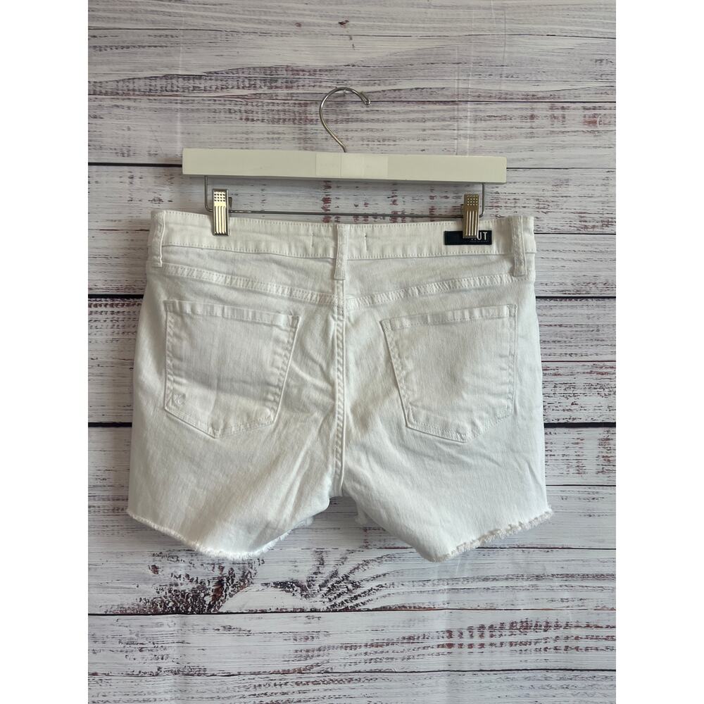 KUT FROM THE KLOTH GIDGET FRAY SHORTS WHITE SIZE 8 - Picture 4 of 13